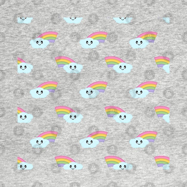 Kawaii Cute Rainbow Pattern by Kelly Gigi